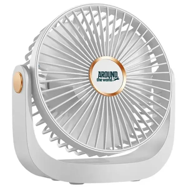 5-Speed Portable Rechargeable Desk Fan with Cover - 5-Speed Portable Rechargeable Desk Fan with Cover - Image 4 of 4