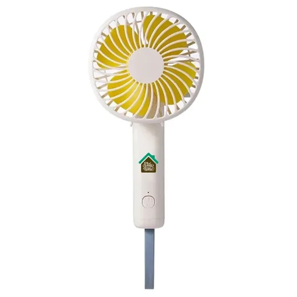 Portable Handheld Mini Fan with USB Lanyard - Portable Handheld Mini Fan with USB Lanyard - Image 3 of 4