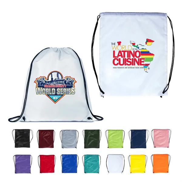 Full Color Drawstring Cinch up Backpack - Full Color Drawstring Cinch up Backpack - Image 0 of 14