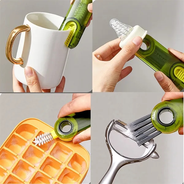 3-in-1 slit U-shaped cup mouth, lid, cleaning brush - 3-in-1 slit U-shaped cup mouth, lid, cleaning brush - Image 3 of 4