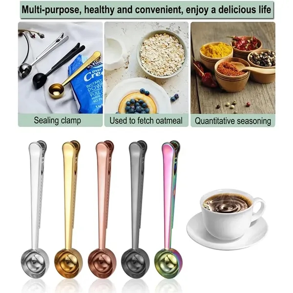 2-in-1 Stainless Steel Coffee Scoop Clip - 2-in-1 Stainless Steel Coffee Scoop Clip - Image 2 of 2
