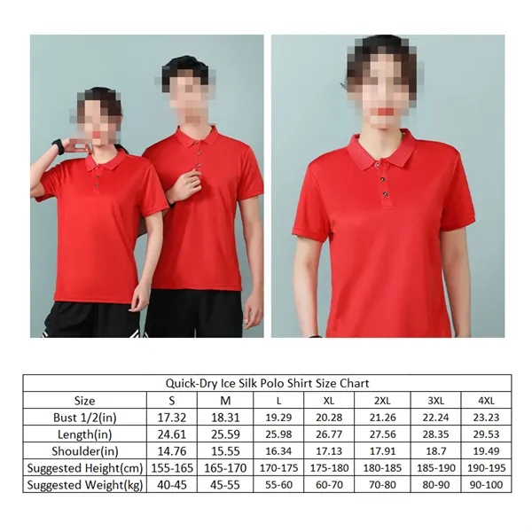 Customized Quick-Dry Ice Silk Polo Workwear - Customized Quick-Dry Ice Silk Polo Workwear - Image 1 of 11