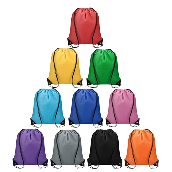 Durable Polyester Drawstring Backpack - Durable Polyester Drawstring Backpack - Image 4 of 25