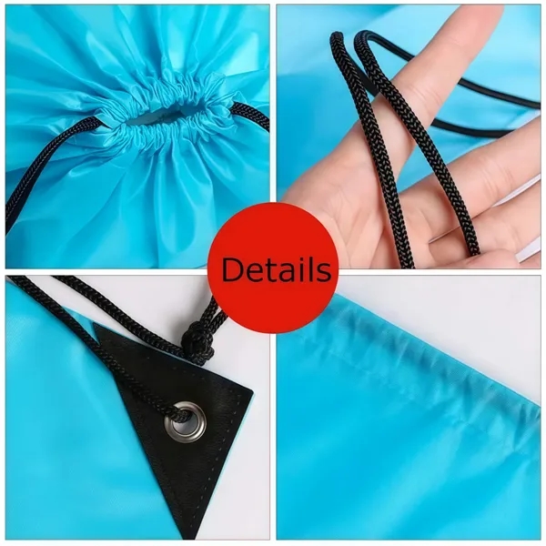 Durable Polyester Drawstring Backpack - Durable Polyester Drawstring Backpack - Image 5 of 25