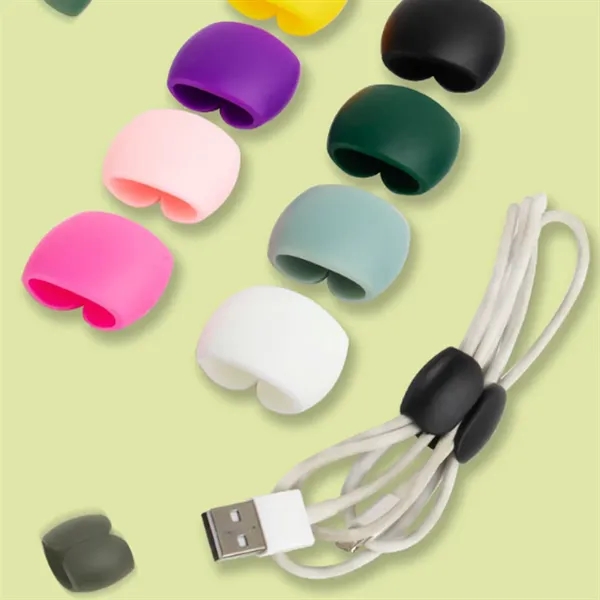 Desktop Cable Organizer Clip With Adhesive Backing - Desktop Cable Organizer Clip With Adhesive Backing - Image 3 of 3