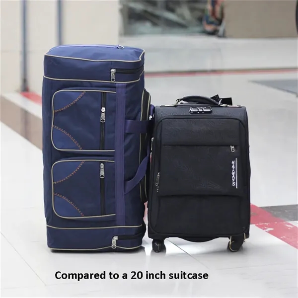 80L Men's Super Large Travel Duffel - Black/Blue/Green - 80L Men's Super Large Travel Duffel - Black/Blue/Green - Image 2 of 4