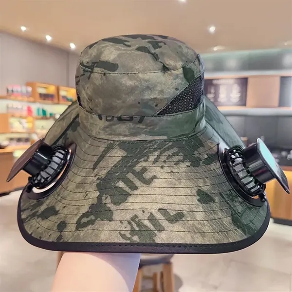 Sun Hat with 2 Solar Fan - Sun Hat with 2 Solar Fan - Image 6 of 7