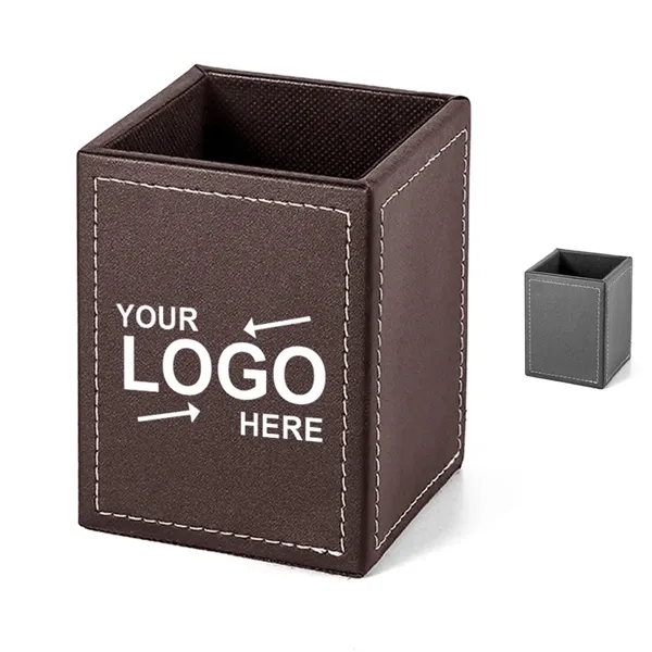 Leather Desk Stationery Holder - Leather Desk Stationery Holder - Image 0 of 2