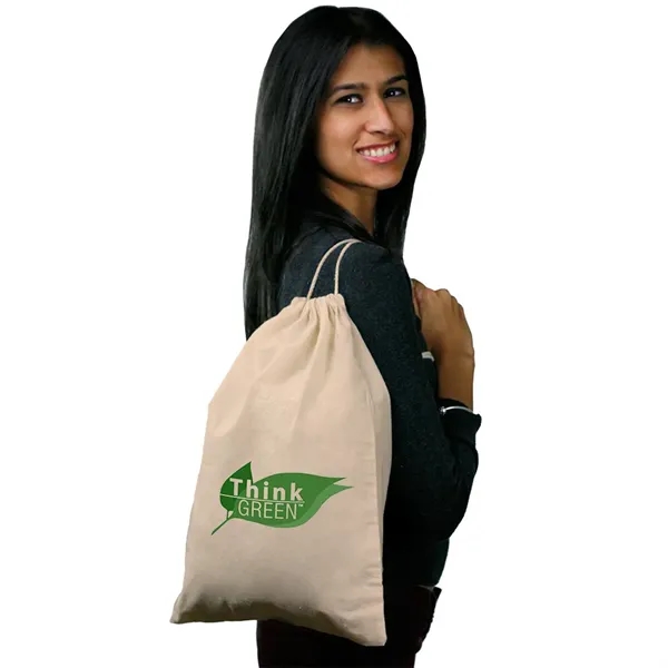 Cotton Drawstring Backpacks - Cotton Drawstring Backpacks - Image 3 of 3