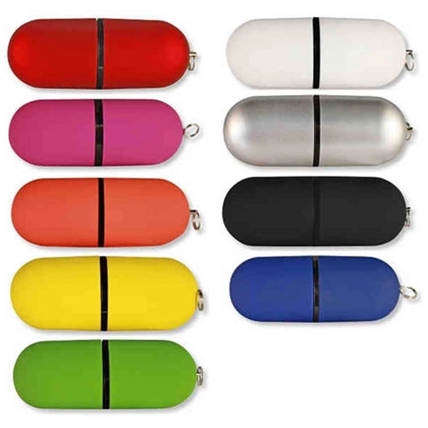 Free Shipping Stock Plastic Flash Drive with Rubber Finish