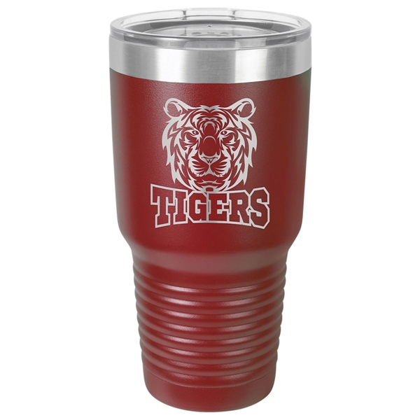 Polar Camel Stainless Steel 30 oz Ringed Tumbler - Polar Camel Stainless Steel 30 oz Ringed Tumbler - Image 10 of 35