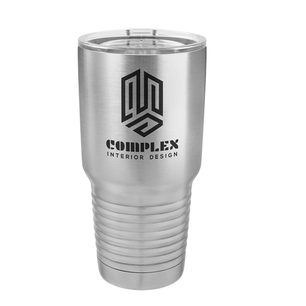 Polar Camel Stainless Steel 30 oz Ringed Tumbler - Polar Camel Stainless Steel 30 oz Ringed Tumbler - Image 0 of 3