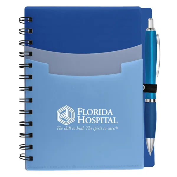 Tri-Pocket Notebook & Satin Pen - Tri-Pocket Notebook & Satin Pen - Image 1 of 10