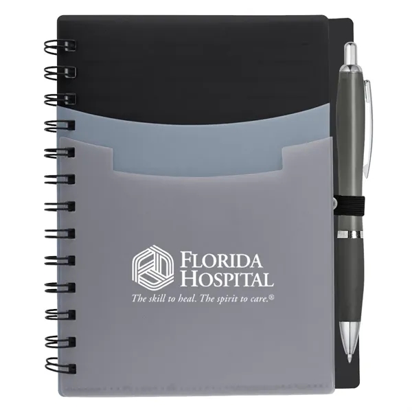 Tri-Pocket Notebook & Satin Pen - Tri-Pocket Notebook & Satin Pen - Image 4 of 10