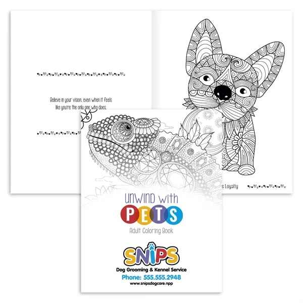 Good Value™ Unwind with Pets Adult Coloring Book - Good Value™ Unwind with Pets Adult Coloring Book - Image 0 of 0