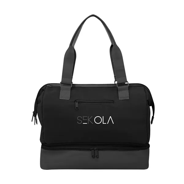 Custom The Weekender Mini Travel Bag With Drop Bottom