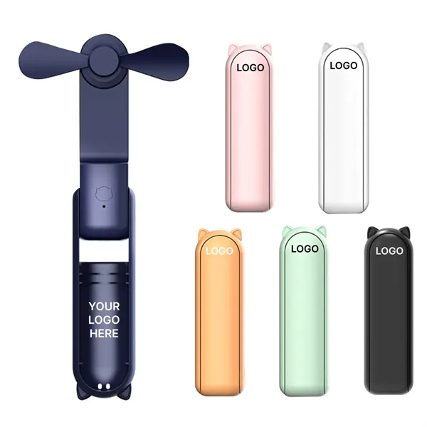 Foldable Handheld Fan Portable Power Bank Mini Cooling - Foldable Handheld Fan Portable Power Bank Mini Cooling - Image 0 of 3