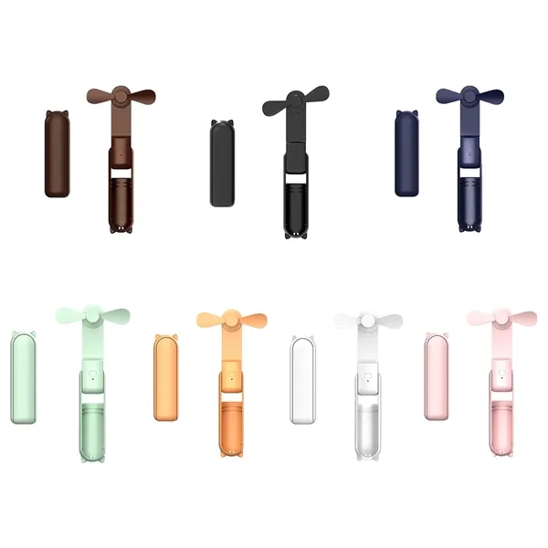Foldable Handheld Fan Portable Power Bank Mini Cooling - Foldable Handheld Fan Portable Power Bank Mini Cooling - Image 3 of 3