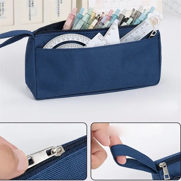 Double Zipper Portable Pouch Pencil Case - Double Zipper Portable Pouch Pencil Case - Image 2 of 4
