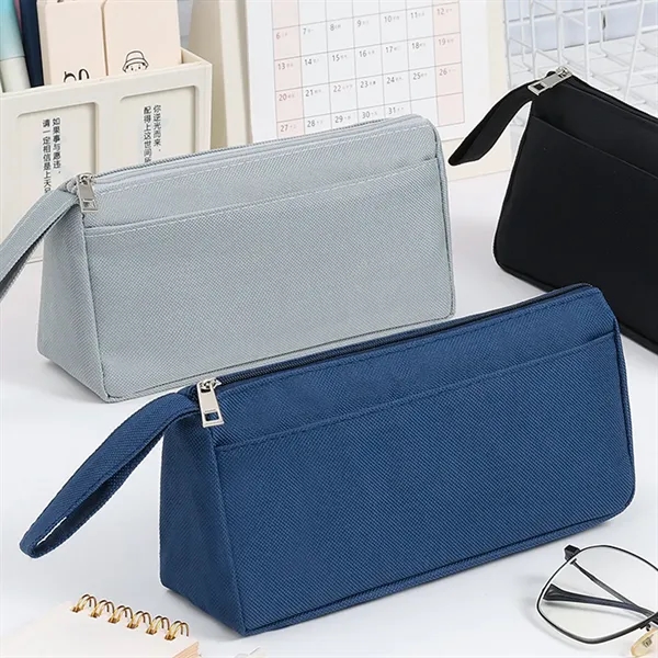 Double Zipper Portable Pouch Pencil Case - Double Zipper Portable Pouch Pencil Case - Image 3 of 4