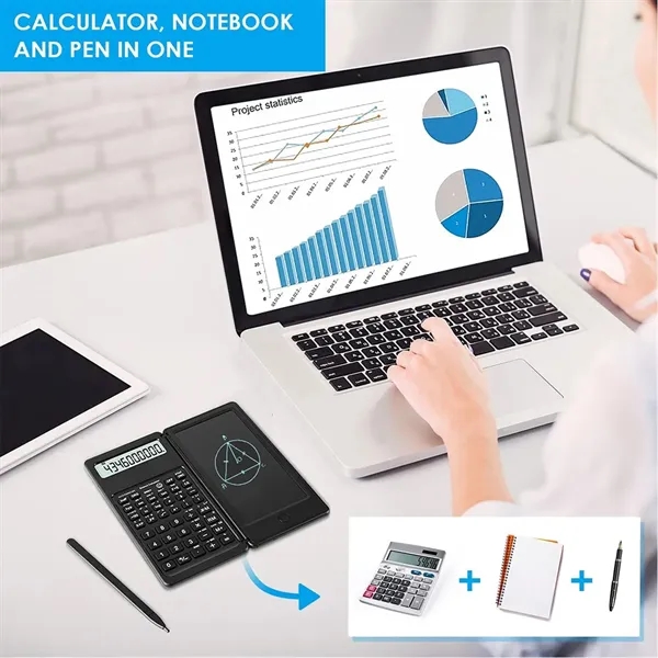 Large Screen Scientific Math Calculator with Notepad - Large Screen Scientific Math Calculator with Notepad - Image 1 of 3
