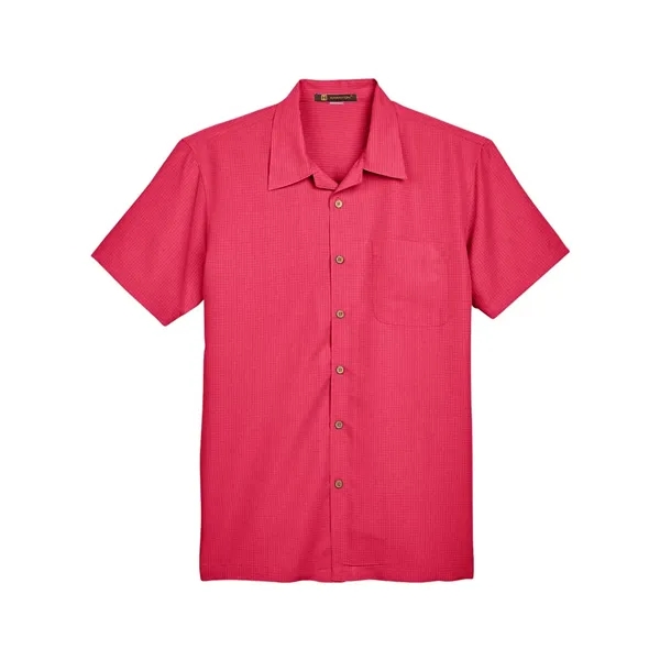 Harriton Men's Barbados Textured Camp Shirt - Harriton Men's Barbados Textured Camp Shirt - Image 15 of 20