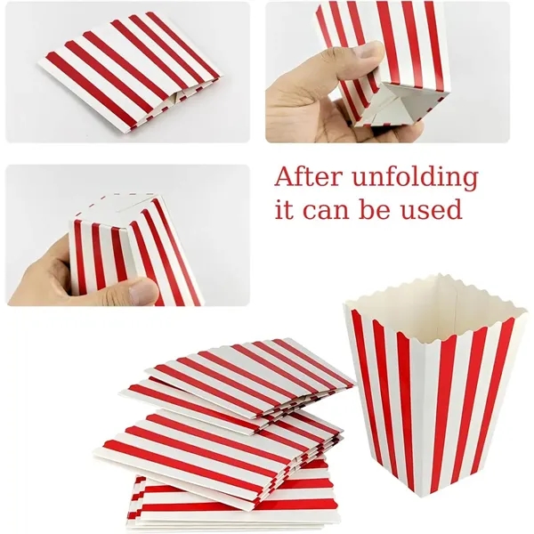 Mini Red and White Striped Popcorn Boxes - Mini Red and White Striped Popcorn Boxes - Image 3 of 5
