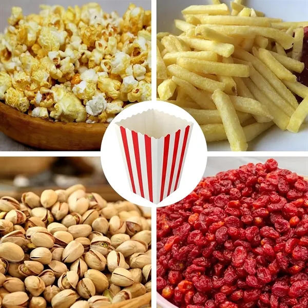 Mini Red and White Striped Popcorn Boxes - Mini Red and White Striped Popcorn Boxes - Image 4 of 5