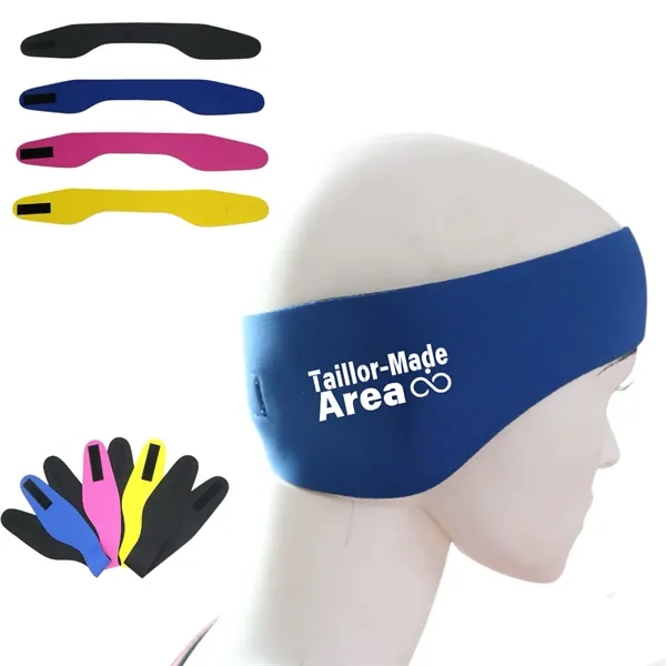 Custom Neoprene Swim Headband Adjustable Ear Protector - Custom Neoprene Swim Headband Adjustable Ear Protector - Image 0 of 3