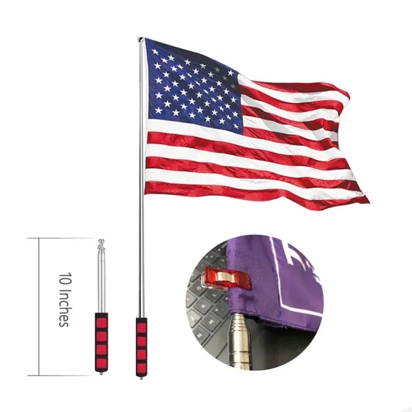Custom Telescopic Handheld Flagpole for Tour & Teaching - Custom Telescopic Handheld Flagpole for Tour & Teaching - Image 1 of 5