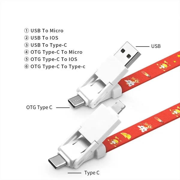 6 in 1 USB Lanyard Charging Cable - 6 in 1 USB Lanyard Charging Cable - Image 3 of 3