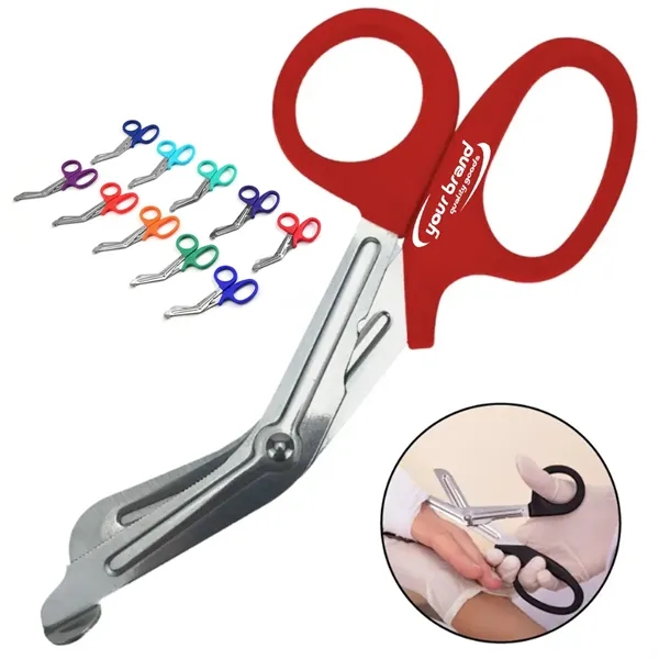 Stainless Steel Trauma Shears with Safety Tip Handle - Stainless Steel Trauma Shears with Safety Tip Handle - Image 0 of 5