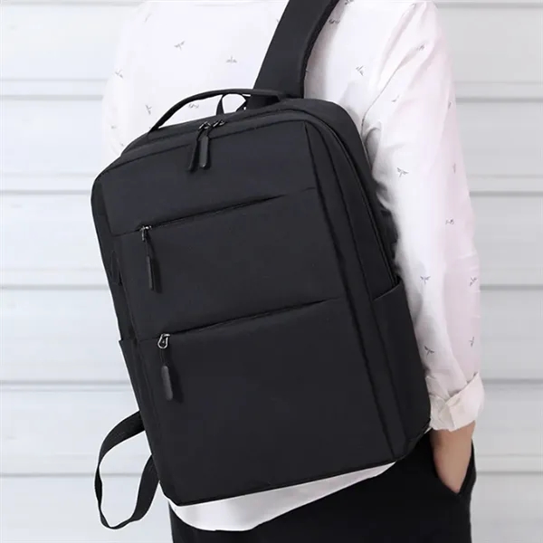 15.6 Inch Durable Backpack Laptop Bag w/ USB Charging Port - 15.6 Inch Durable Backpack Laptop Bag w/ USB Charging Port - Image 7 of 7