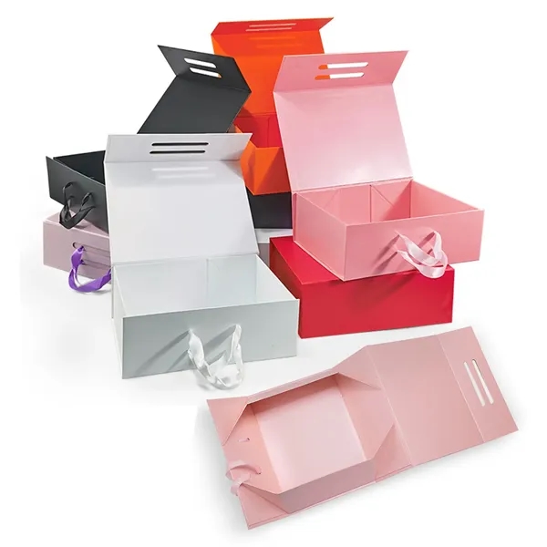 Magnetic Folding Gift Shoe Bra Box With Handle - Magnetic Folding Gift Shoe Bra Box With Handle - Image 2 of 3