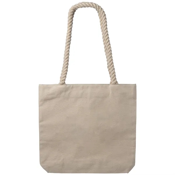Pristine Cove Canvas Tote Bag W/ Rope Handles