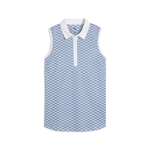 Puma Ladies Cloudspun Scallop Sleeveless Polo - Puma Ladies Cloudspun Scallop Sleeveless Polo - Image 0 of 4