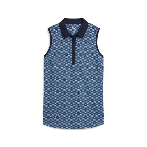 Puma Ladies Cloudspun Scallop Sleeveless Polo - Puma Ladies Cloudspun Scallop Sleeveless Polo - Image 1 of 4