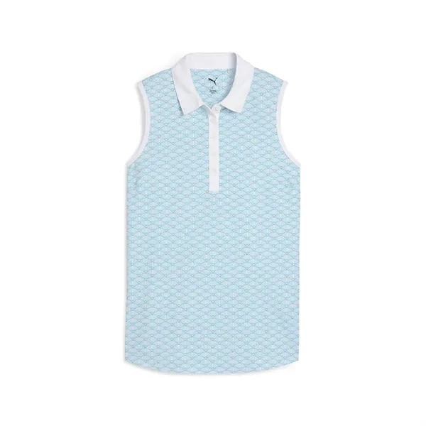 Puma Ladies Cloudspun Scallop Sleeveless Polo - Puma Ladies Cloudspun Scallop Sleeveless Polo - Image 2 of 4