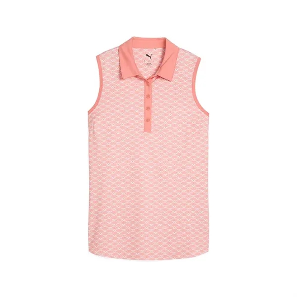 Puma Ladies Cloudspun Scallop Sleeveless Polo - Puma Ladies Cloudspun Scallop Sleeveless Polo - Image 3 of 4