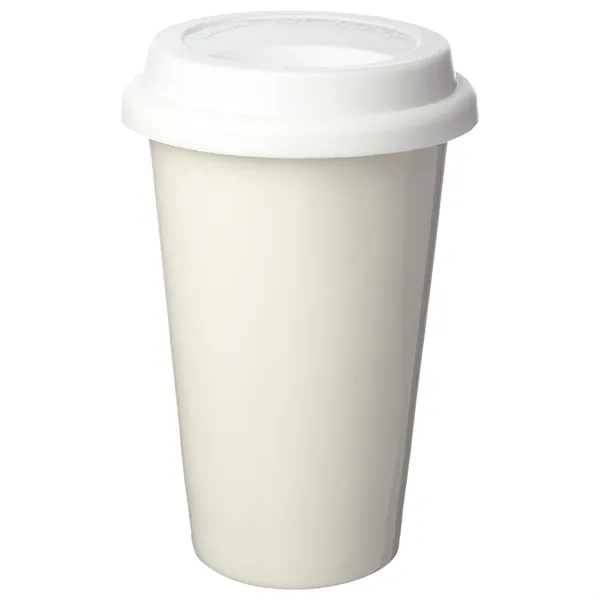 11 oz. Double Wall Ceramic Custom Tumblers W/ Lid - 11 oz. Double Wall Ceramic Custom Tumblers W/ Lid - Image 6 of 7