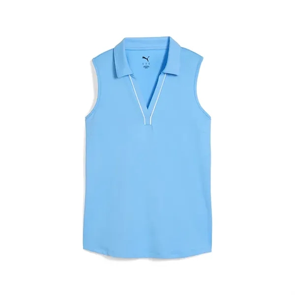 Puma Ladies Cloudspun Piped Sleeveless Polo - Puma Ladies Cloudspun Piped Sleeveless Polo - Image 4 of 6