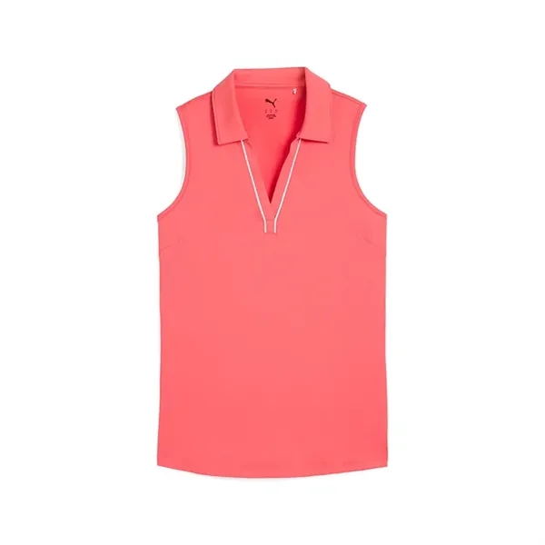 Puma Ladies Cloudspun Piped Sleeveless Polo - Puma Ladies Cloudspun Piped Sleeveless Polo - Image 5 of 6