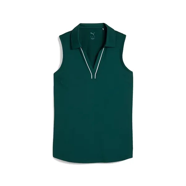 Puma Ladies Cloudspun Piped Sleeveless Polo - Puma Ladies Cloudspun Piped Sleeveless Polo - Image 6 of 6