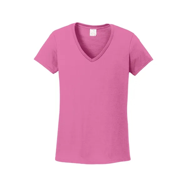 Gildan Women's Heavy Cotton 100% Cotton V-Neck T-Shirt. - Gildan Women's Heavy Cotton 100% Cotton V-Neck T-Shirt. - Image 4 of 40