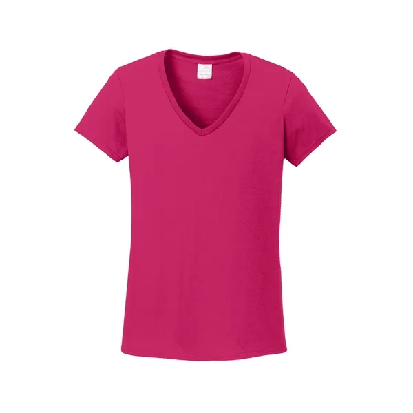 Gildan Women's Heavy Cotton 100% Cotton V-Neck T-Shirt. - Gildan Women's Heavy Cotton 100% Cotton V-Neck T-Shirt. - Image 8 of 40