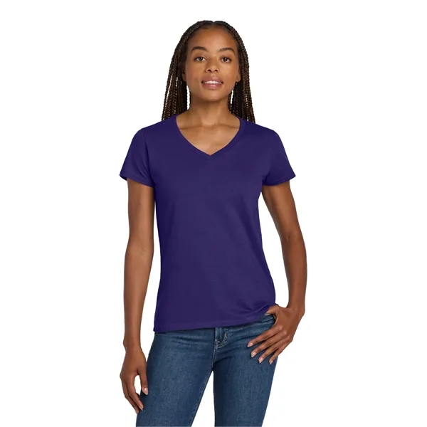 Gildan Women's Heavy Cotton 100% Cotton V-Neck T-Shirt. - Gildan Women's Heavy Cotton 100% Cotton V-Neck T-Shirt. - Image 16 of 40