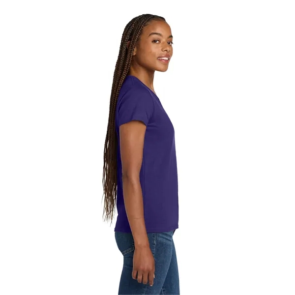 Gildan Women's Heavy Cotton 100% Cotton V-Neck T-Shirt. - Gildan Women's Heavy Cotton 100% Cotton V-Neck T-Shirt. - Image 18 of 40