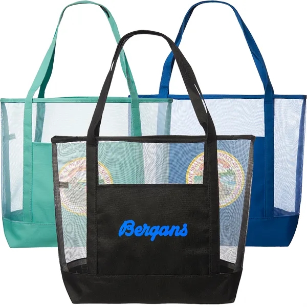 Cancun Large Mesh Beach Bags W/ Carrying Handles - Cancun Large Mesh Beach Bags W/ Carrying Handles - Image 0 of 4