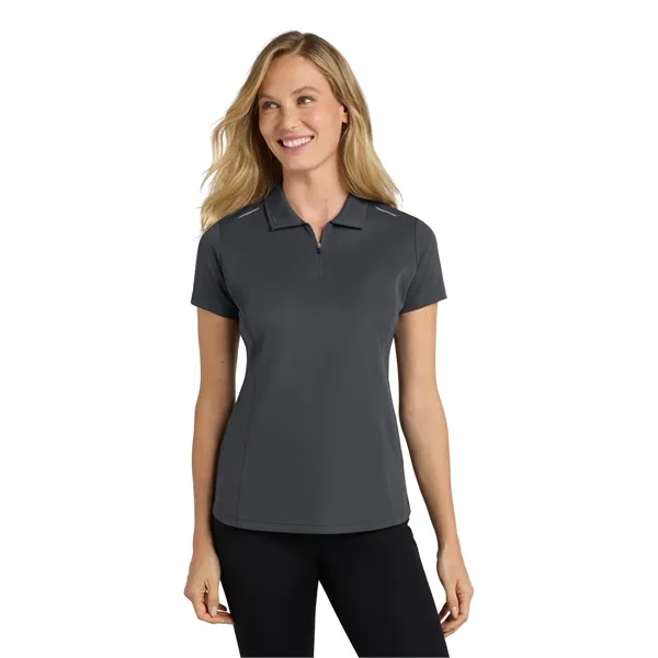 Port Authority Women's Pinpoint Mesh Zip Polo. - Port Authority Women's Pinpoint Mesh Zip Polo. - Image 1 of 19