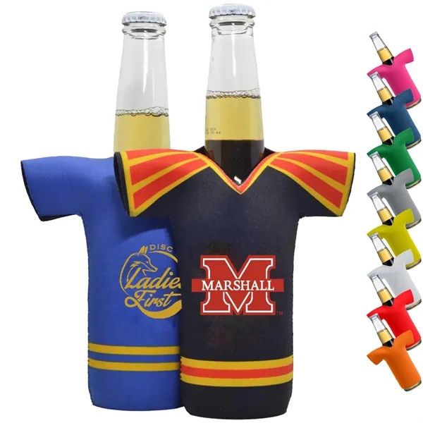 330ML Neoprene V-Neck T-SHIRT Shape Bottle Cooler - 330ML Neoprene V-Neck T-SHIRT Shape Bottle Cooler - Image 0 of 11